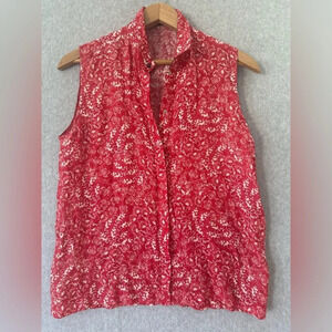 Anthropologie ROSEanna Paris Lightweight Floral Sleeveless Shirt EU 34 Us 2 2787